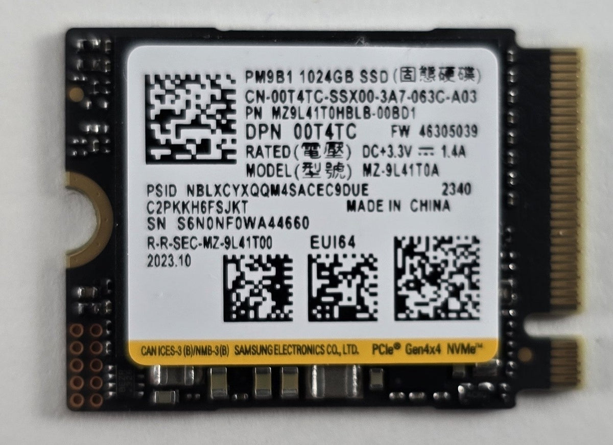 Samsung PM9B1 1TB M.2 2230 NVMe PCIe Gen4 x4 SSD #HD139