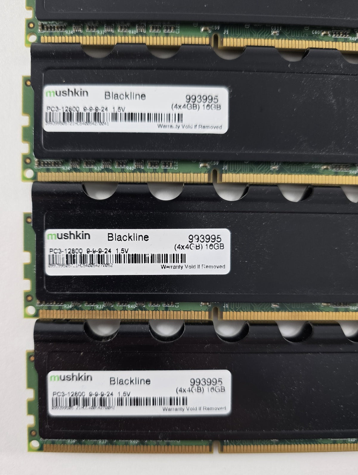 Mushkin Enhanced Blackline 16 GB (4x 4 GB) DDR3 1600 MHz CL9 993995 #R32