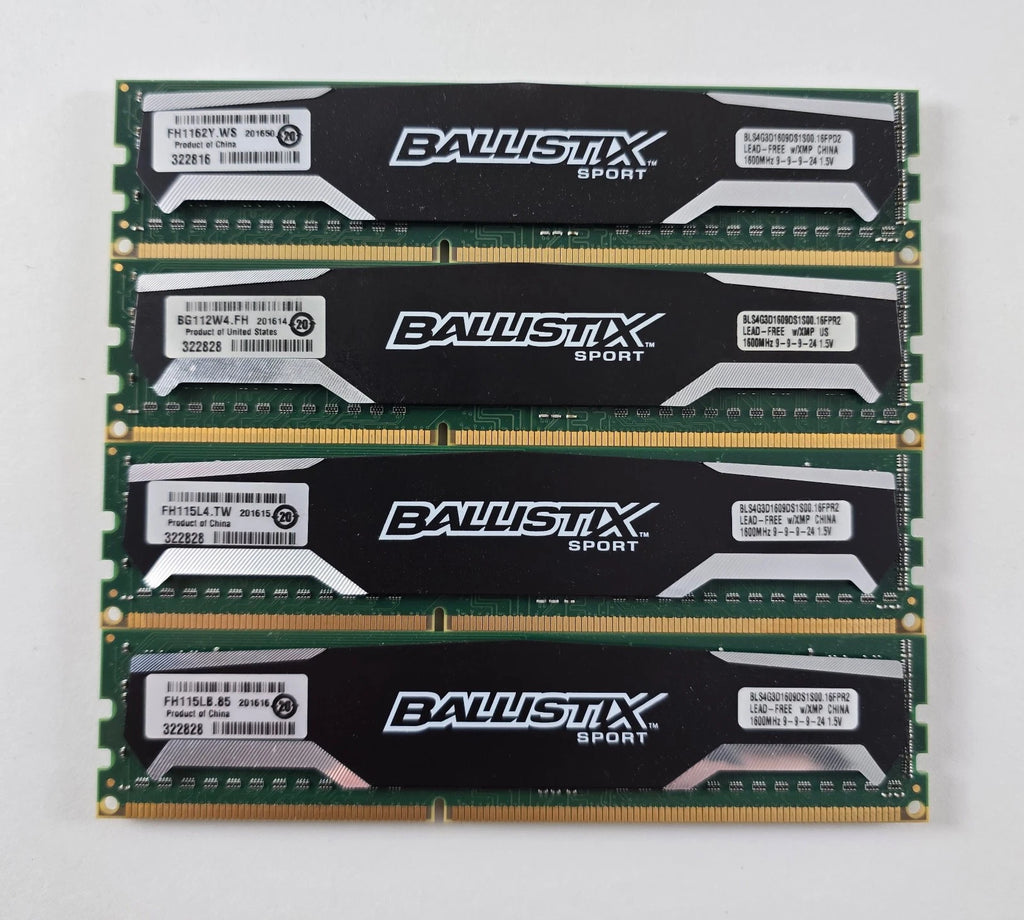 Crucial Ballistix Sport 16GB (4x4GB) DDR3-1600 PC3-12800 DIMM