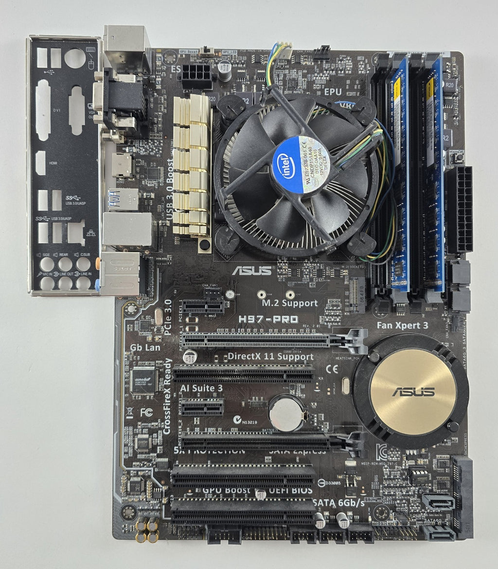 Asus H97-PRO + Intel Core i5-4690 + 8 GB DDR3 LGA1150 #Z307