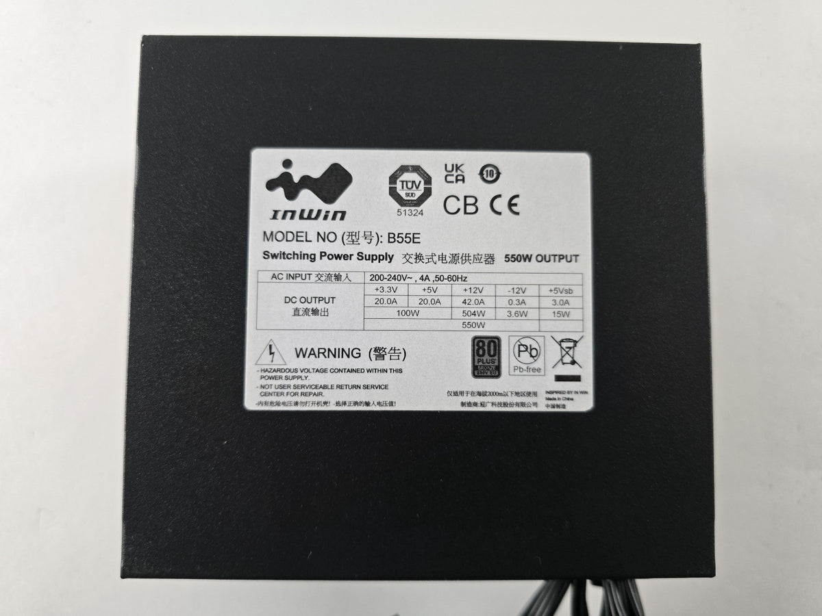 In Win B55E 550W 80 PLUS Bronze ATX Netzteil 6+2 PCIe SATA #NT60