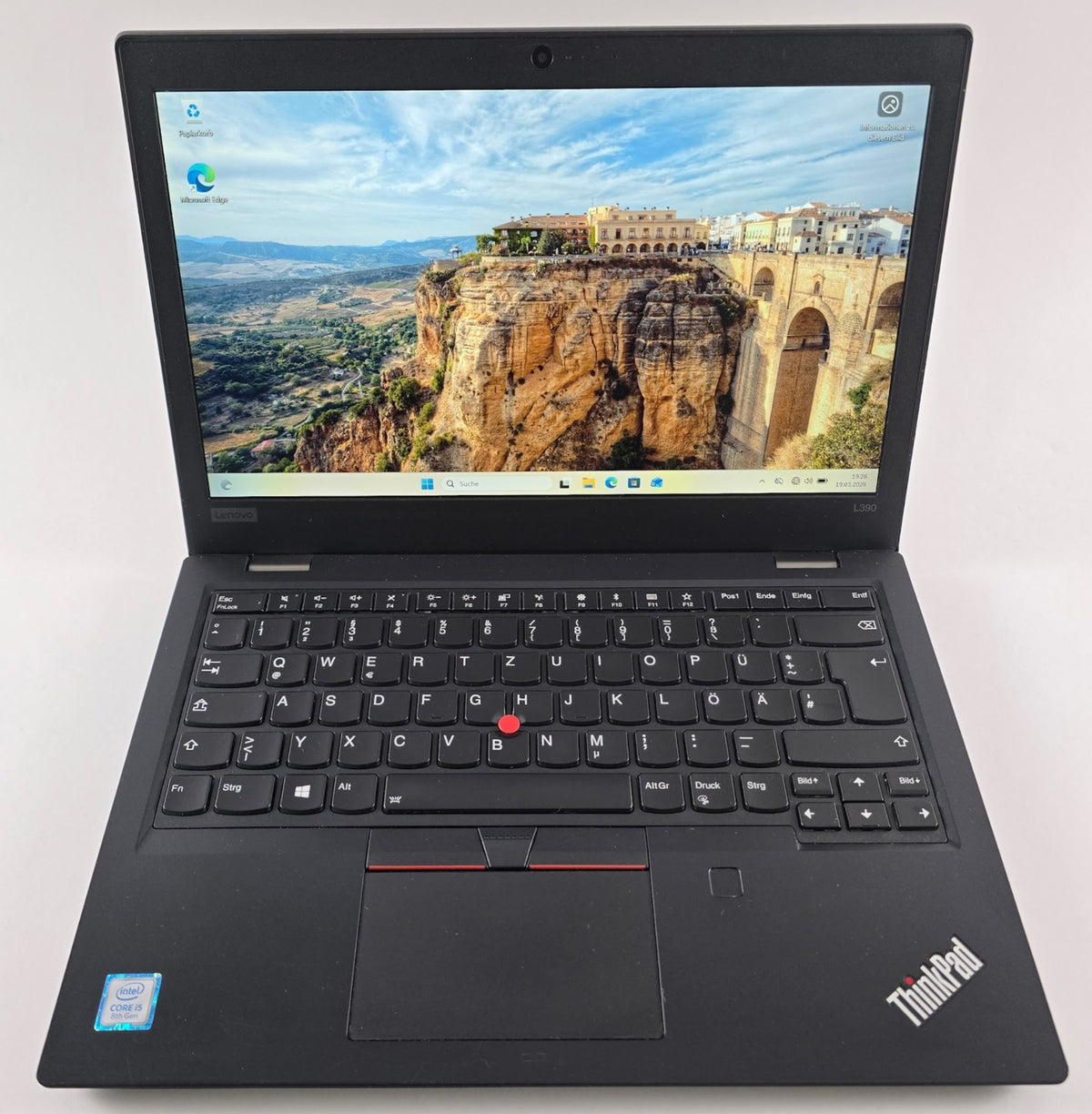 Lenovo ThinkPad L390 Intel Core i5 8265U 8GB 256GB Win 11 Laptop – SKU 137