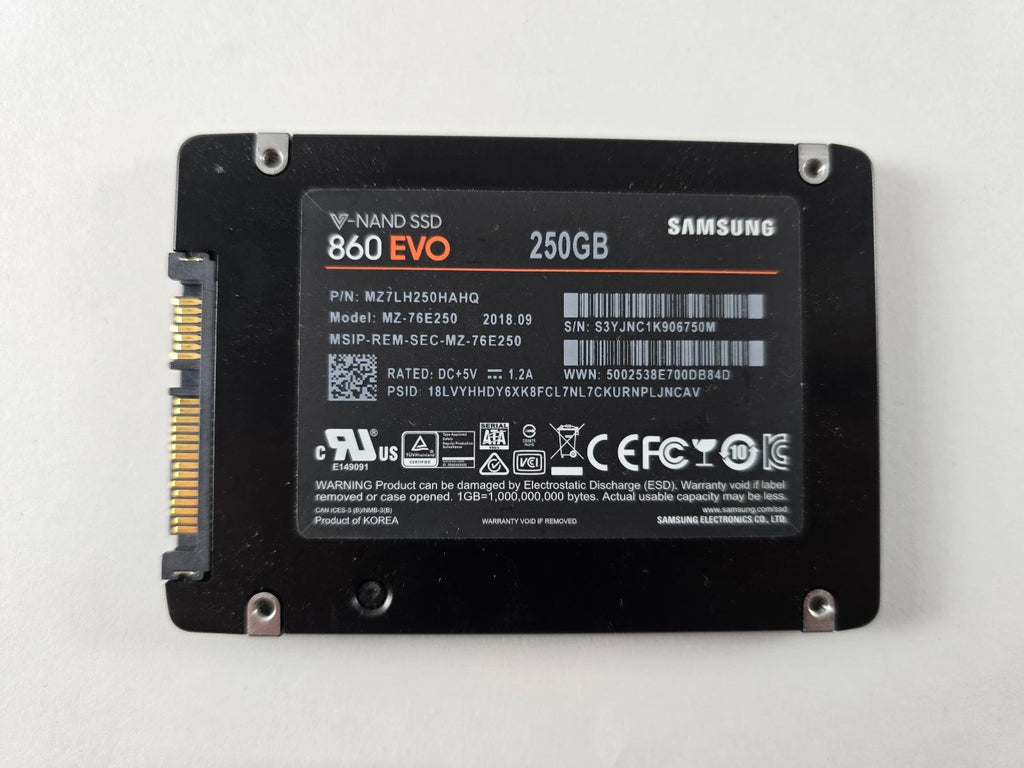 Samsung 860 EVO 250GB 2,5" SATA SSD Intern Laptop PC
