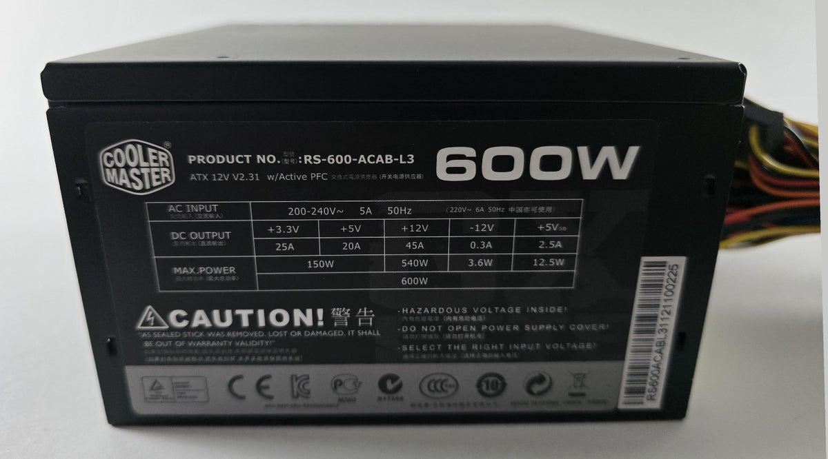 Cooler Master RS-600-ACAB-L3 600W ATX Netzteil #NT31