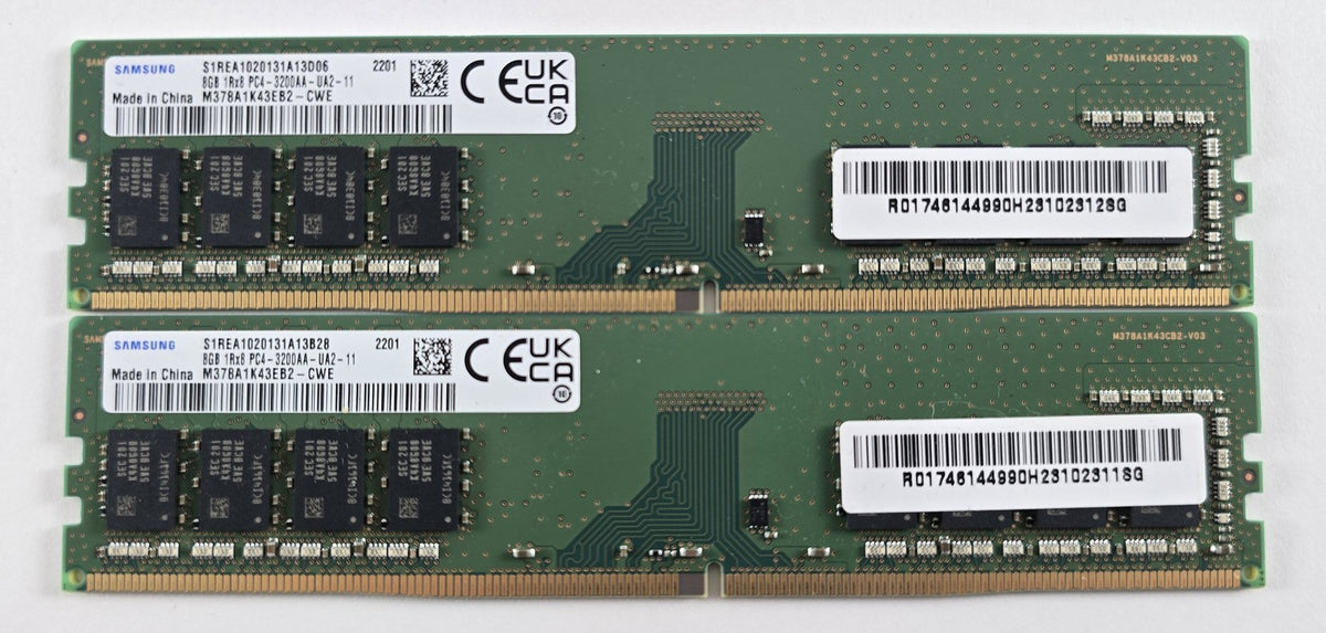 16GB (2x8GB) Samsung DDR4-3200 DIMM PC4-25600 RAM M378A1K43EB2-CWE #R19