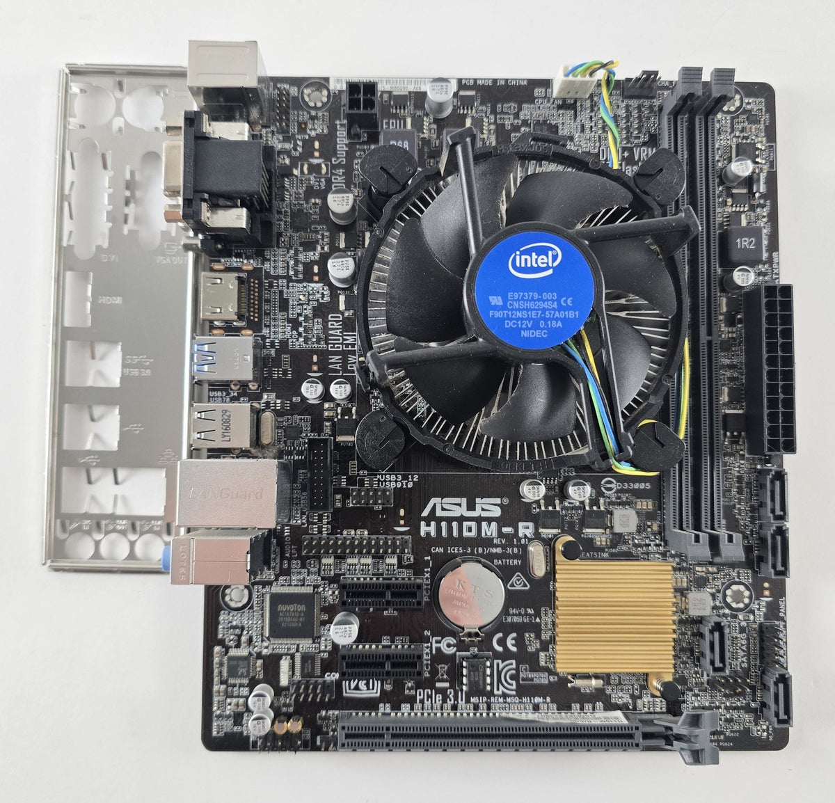 Aufrüstset Intel Celeron G3900 ASUS H110M-R + CPU-Kühler #Z222
