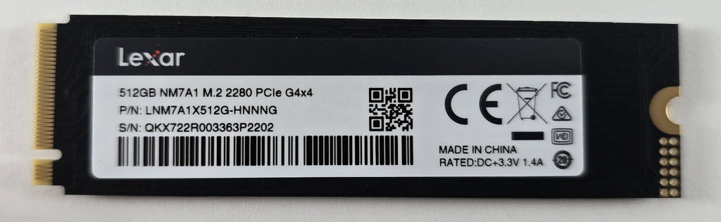 Lexar NM7A1 512GB M.2 2280 NVMe PCIe Gen4 SSD NEU #HD3