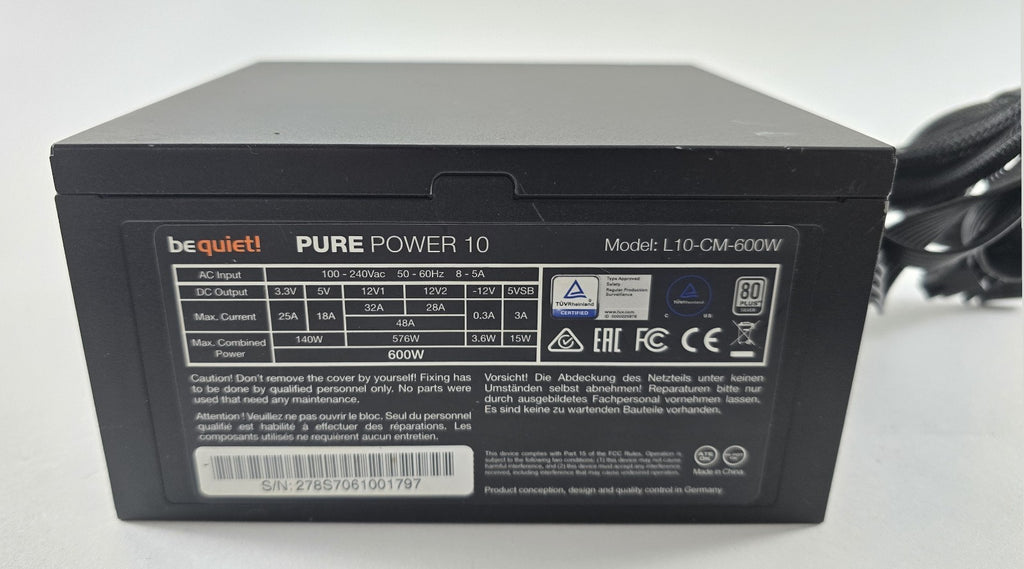 be quiet! Pure Power 10 CM 600W L10-CM-600W 80 PLUS Silver #N25