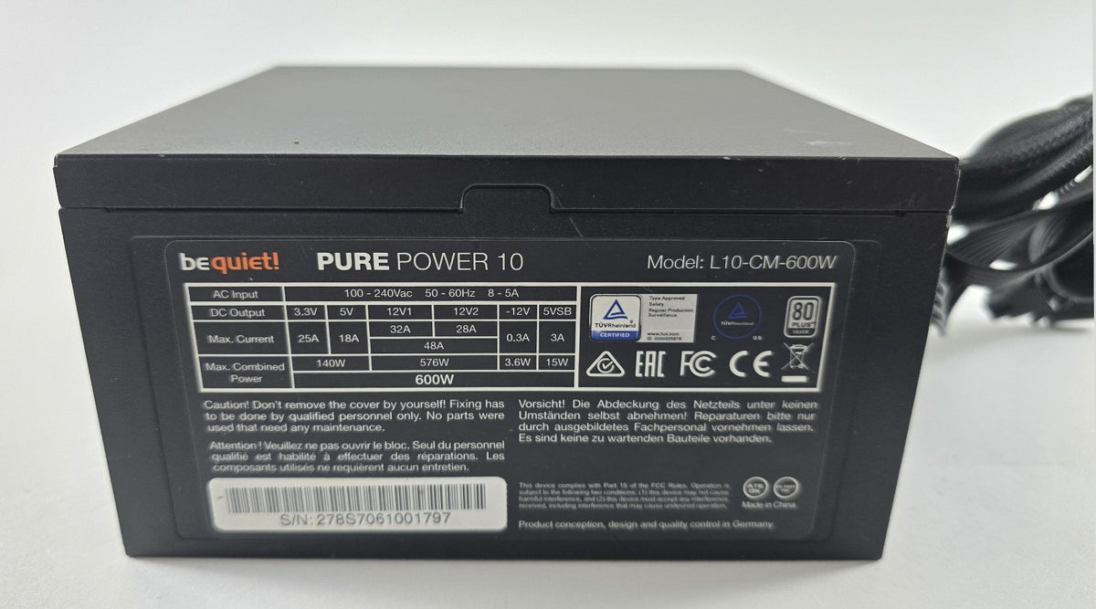 be quiet! Pure Power 10 CM 600W L10-CM-600W 80 PLUS Silver #N25