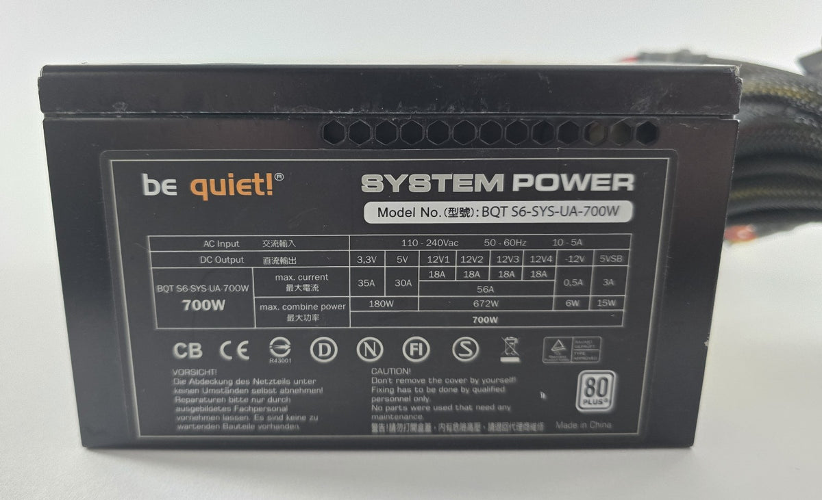 be quiet! System Power 6 700W ATX Netzteil 80 PLUS #NT63