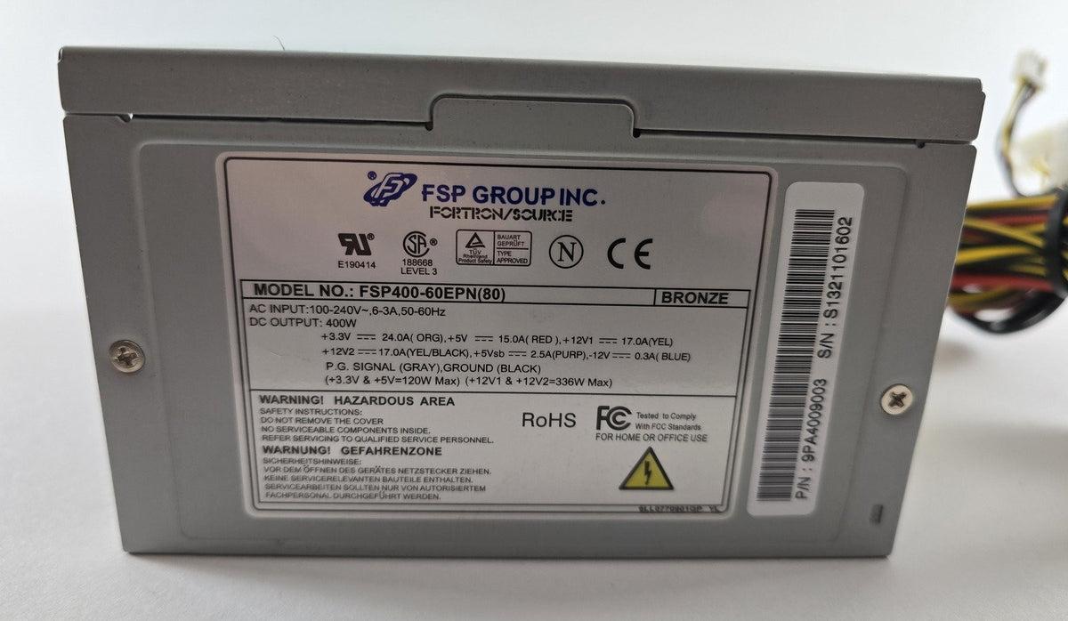 FSP FSP400-60EPN 400W ATX PC Netzteil 80 PLUS Bronze #NT1