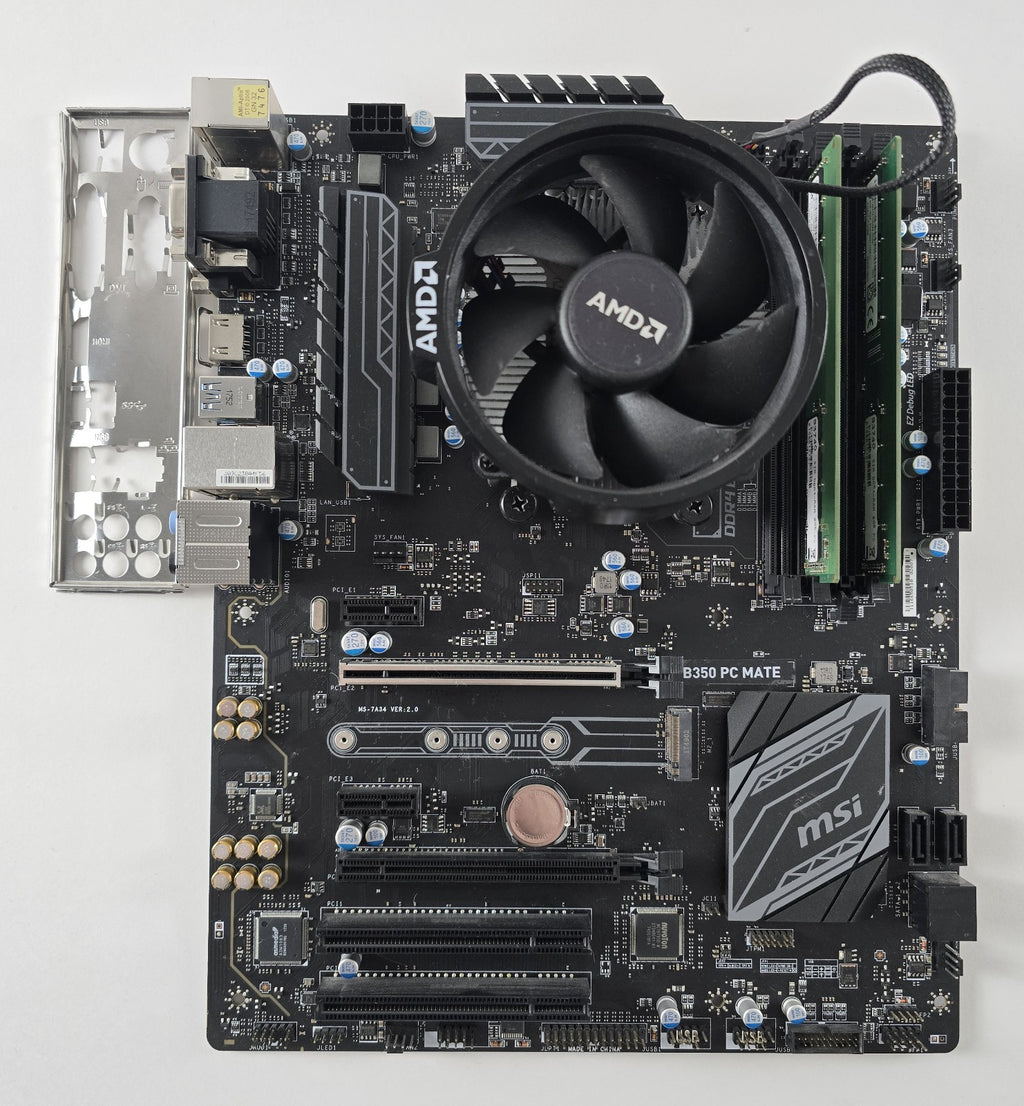 Aufrüstset MSI B350 PC MATE + AMD Ryzen 5 2600X + 16GB DDR4 #Z307