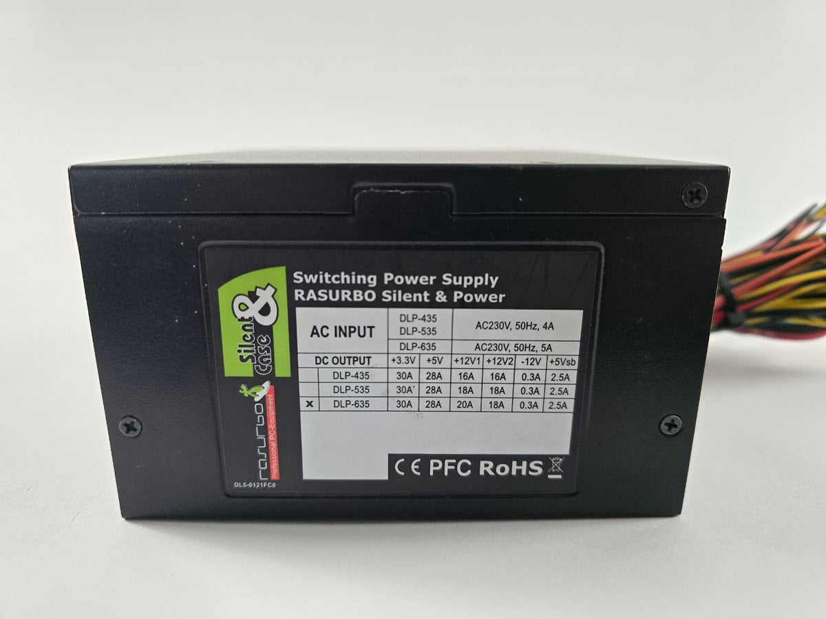 635 Watt PC Computer Netzteil Rasurbo DLP-635 Silent & Power