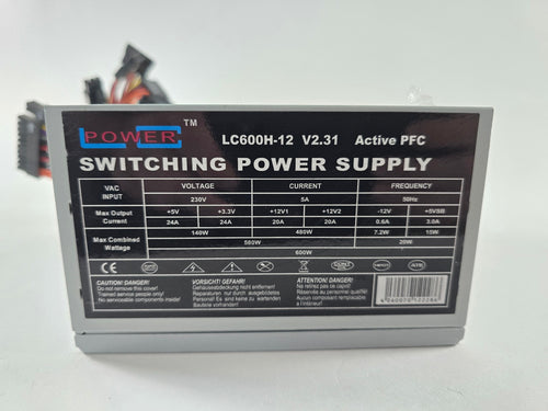 600Watt PC Netzteil LC Power LC600H-12 V2.31  ATX Power Supply 20+4Pin