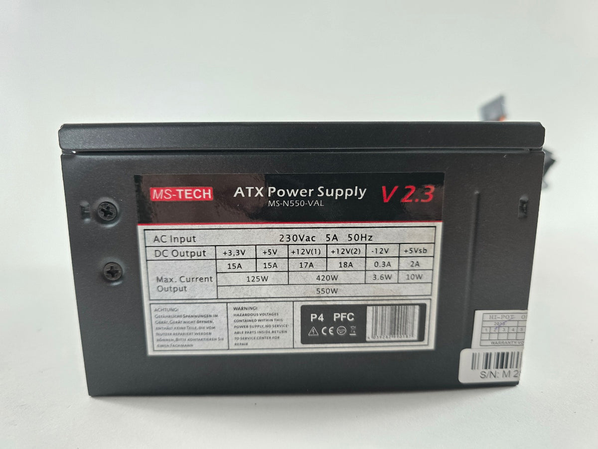 MS-Tech MS-N550-VAL PC Netzteil ATX 2.3 | 550W