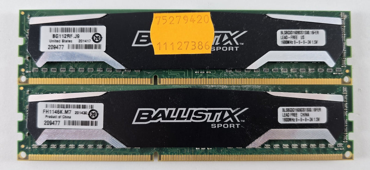 Crucial Ballistix Sport 16GB Kit 2x8GB DDR3-1600 CL9 1,5V #R25
