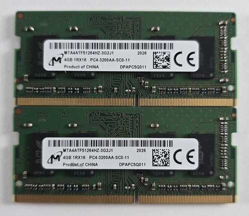 8GB (2x4GB) Micron DDR4-3200 SODIMM PC4-25600 Laptop RAM Arbeitsspeicher #R13