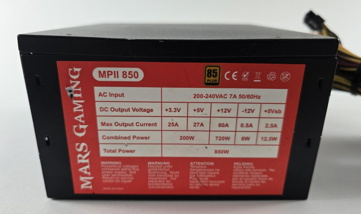 Mars Gaming MPII 850 850W ATX Netzteil teilmodular #NT24