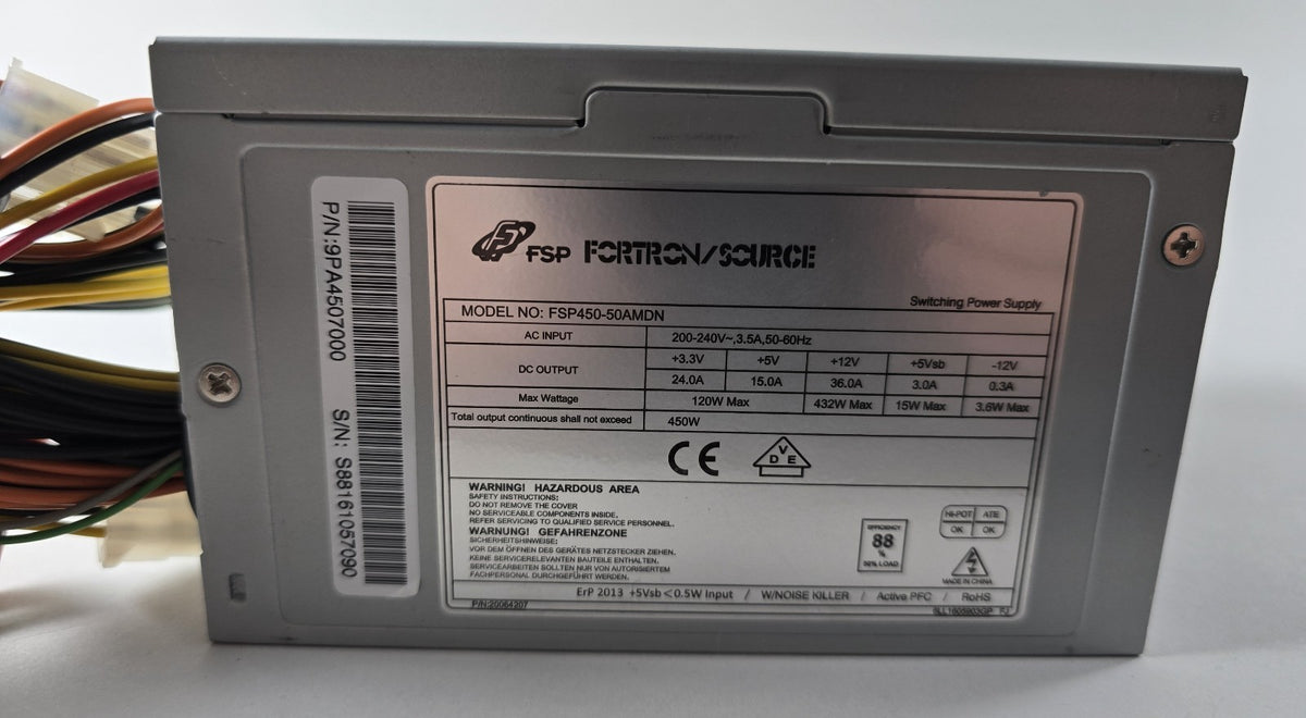 FSP Fortron FSP450-50AMDN 450W ATX Netzteil 6+2 PCIe Mini-SATA #NT53