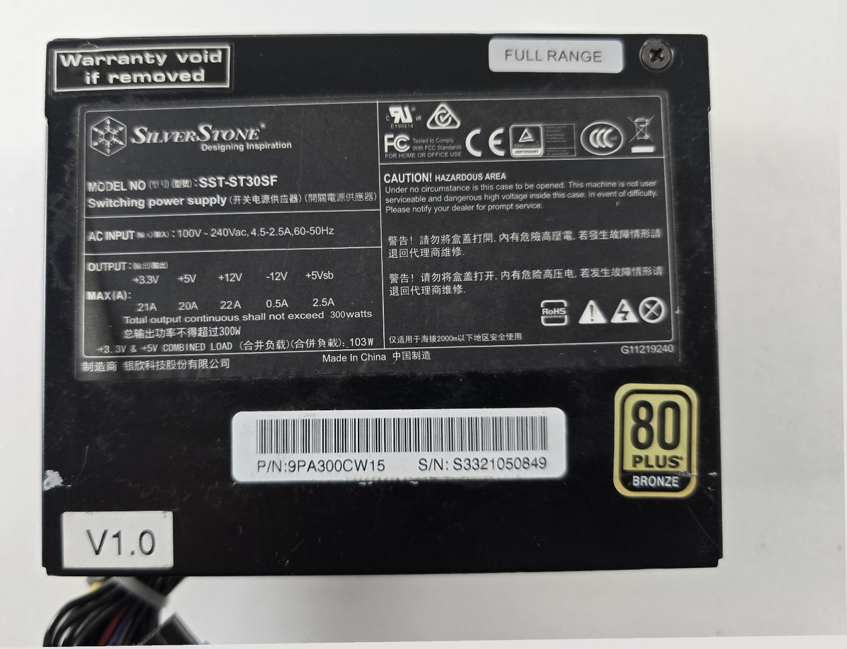 SilverStone SST-ST30SF 300W 80+ Bronze SFX Netzteil #NT46