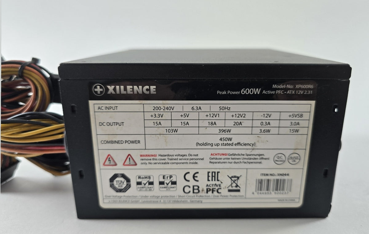 Xilence XP600R6 450W Dauerleistung ATX Netzteil 6+2 PCIe SATA #NT56
