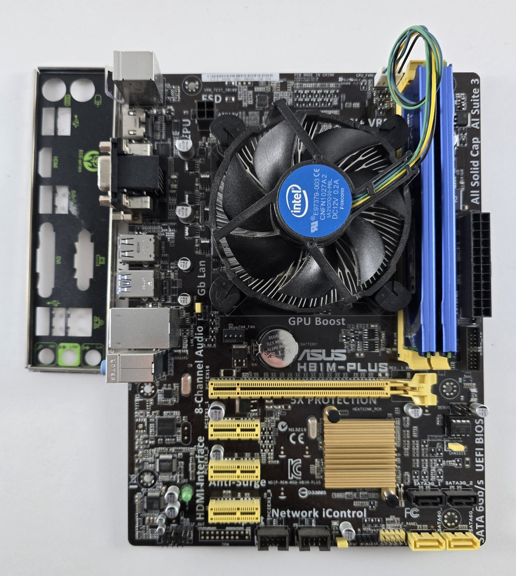 ASUS H81M-PLUS + Intel Core i5-4690K + 8 GB DDR3 LGA 1150 #Z322