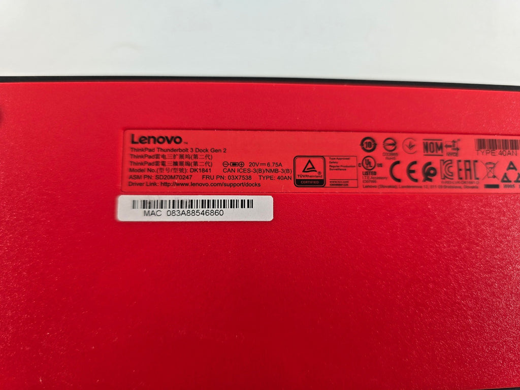 Lenovo ThinkPad Thunderbolt 3 Dock Gen 2 40AN ohne Zubehör