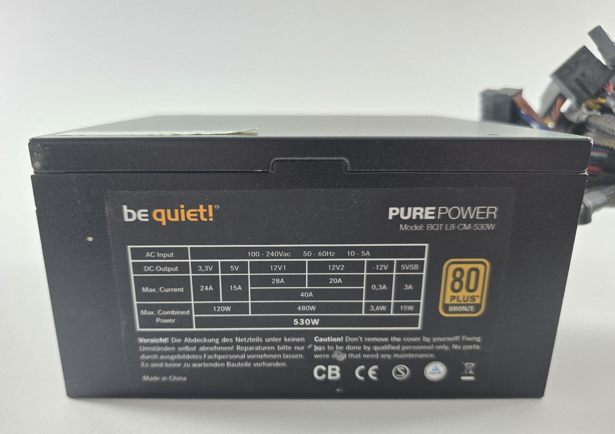 be quiet! Pure Power L8 CM 530W ATX Netzteil teilmodular 80 PLUS Bronze #N45