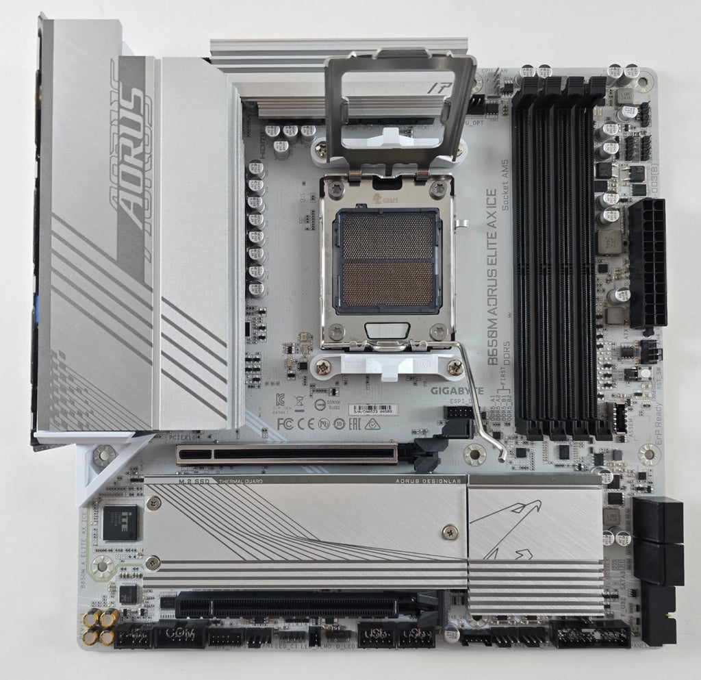 Gigabyte Aorus B650M Elite AX ICE AM5 DDR5 Mainboard M-ATX Weiß Nvme – SKU MB80