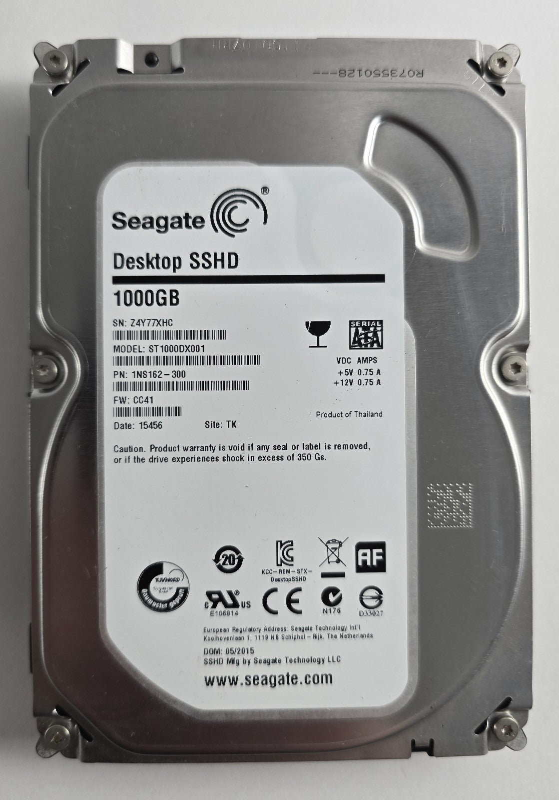 Seagate Desktop SSHD 1TB ST1000DX001 3,5" SATA Hybrid #HD122