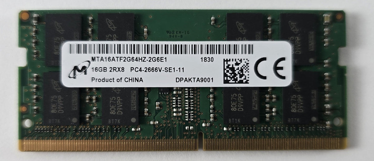 16GB Micron DDR4-2666 SODIMM PC4-21300 Laptop RAM MTA16ATF2G64HZ-2G6E1 #R17