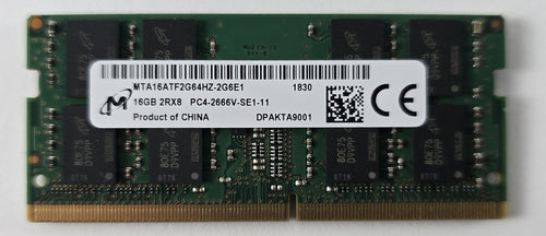 16GB Micron DDR4-2666 SODIMM PC4-21300 Laptop RAM MTA16ATF2G64HZ-2G6E1 #R17
