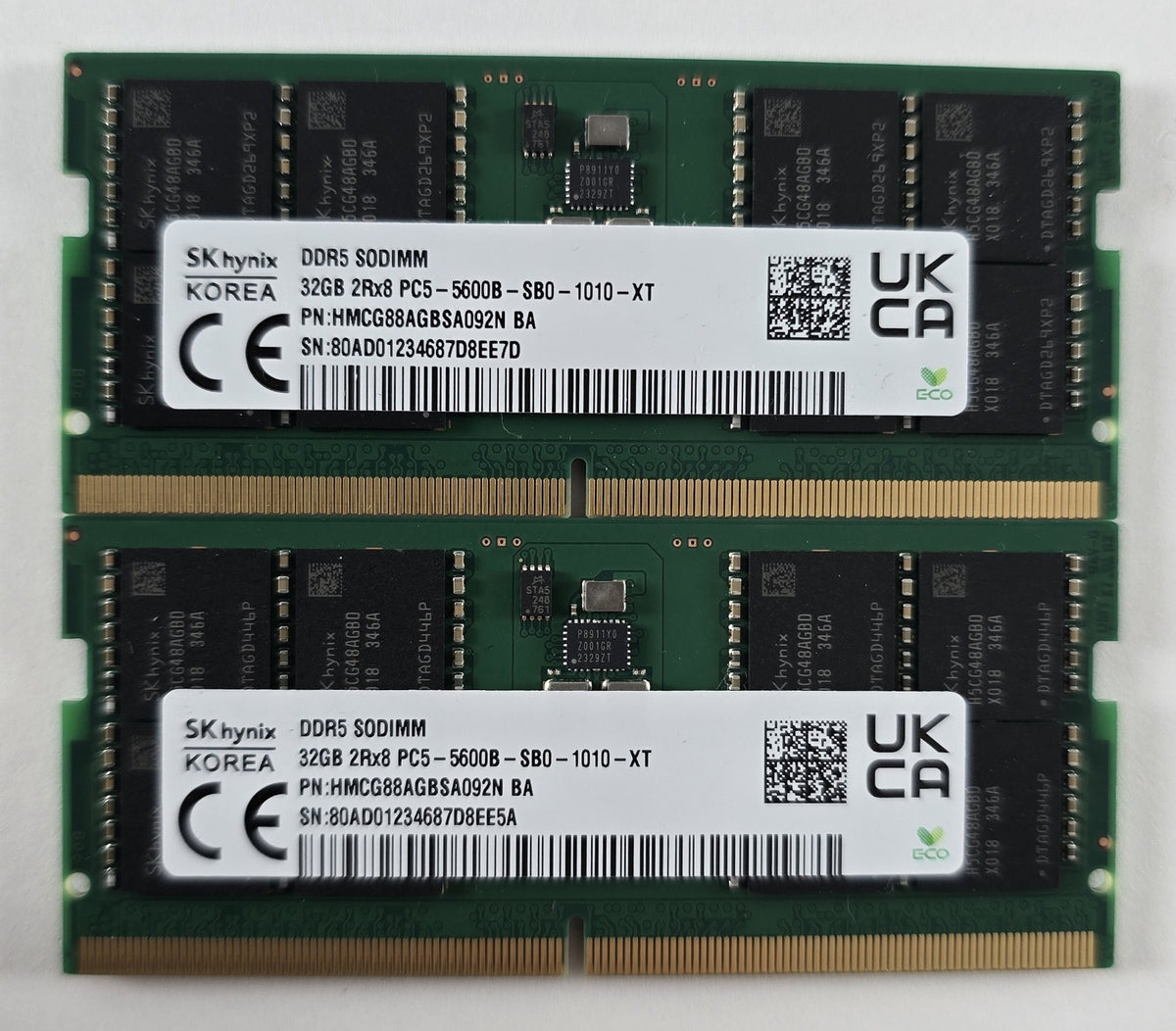SK hynix 64GB (2x32GB) DDR5-5600 SODIMM Notebook Arbeitsspeicher #R20