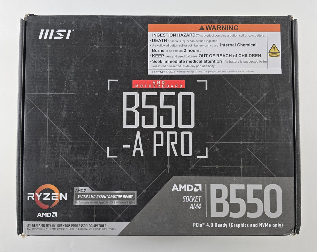 MSI B550-A PRO Mainboard AM4 ATX DDR4 PCIe 4.0 OVP DEFEKT #B95