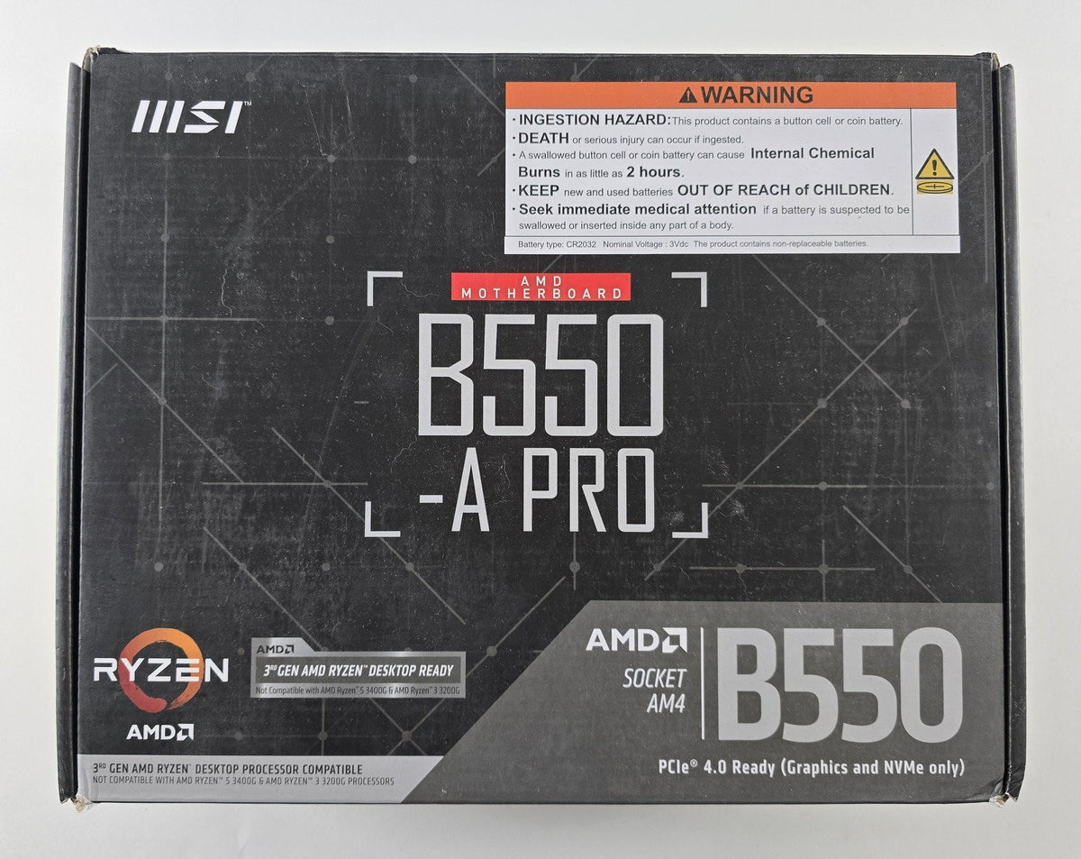 MSI B550-A PRO Mainboard AM4 ATX DDR4 PCIe 4.0 OVP DEFEKT #B95