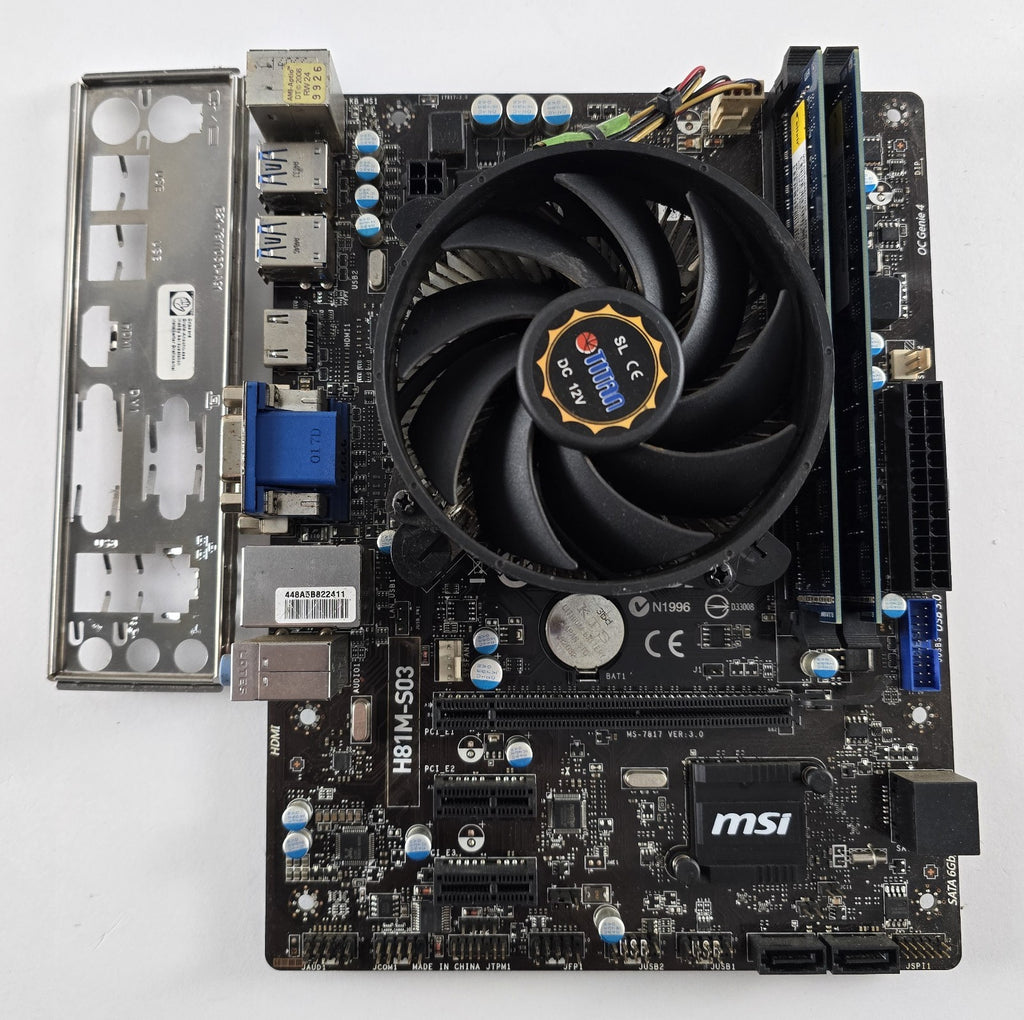 MSI H81M-S03 + Intel Core i5-4460 + 8 GB DDR3 LGA1150 #Z313
