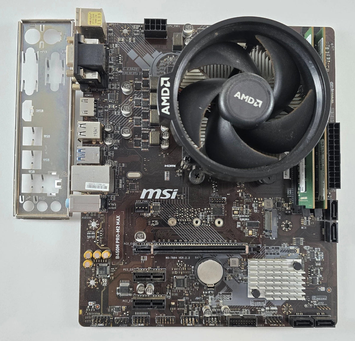 AMD Ryzen 5 3600X + MSI B450M PRO-M2 MAX + 16GB DDR4 + CPU Kühler #Z125