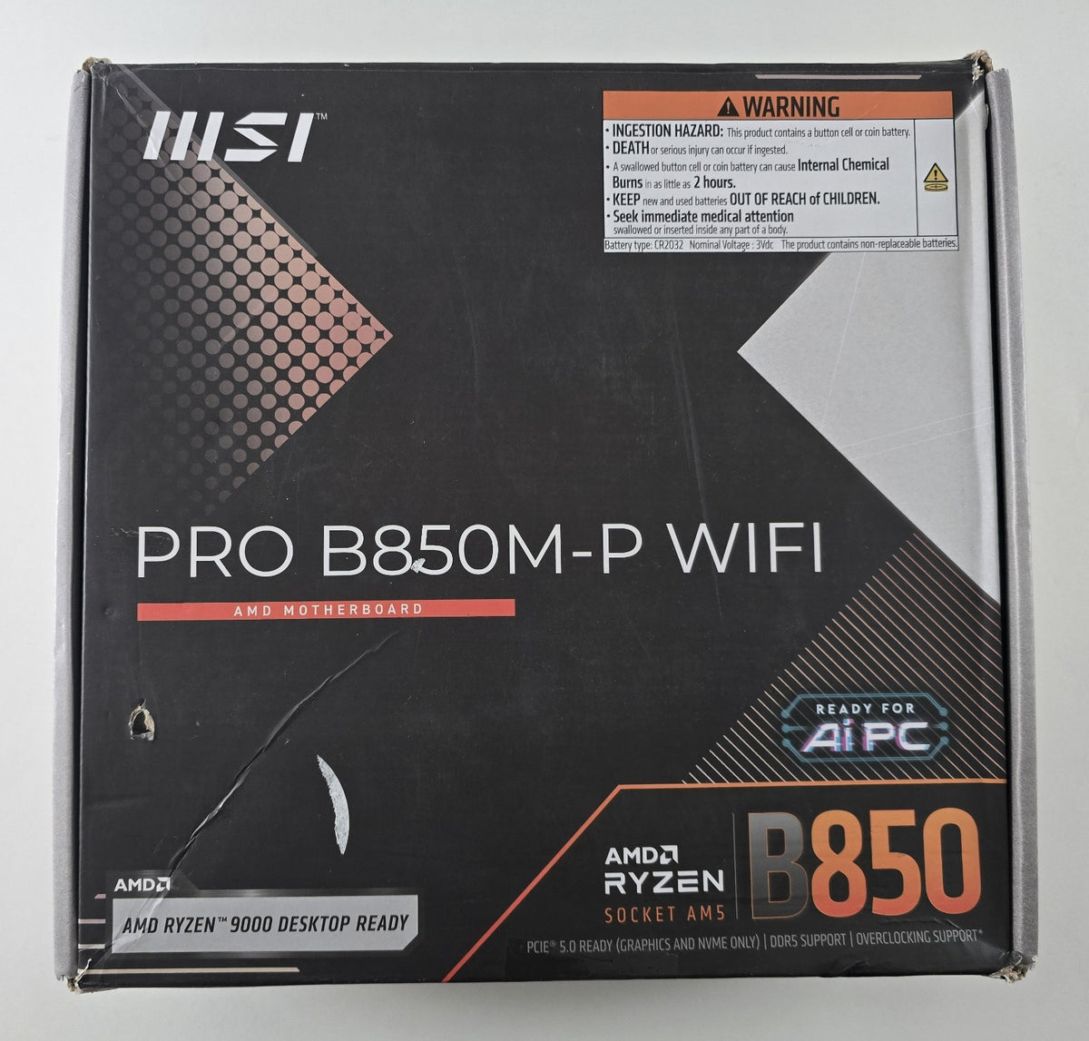 MSI PRO B850M-P WIFI AM5 B850 mATX DDR5 Wi-Fi Mainboard #N15