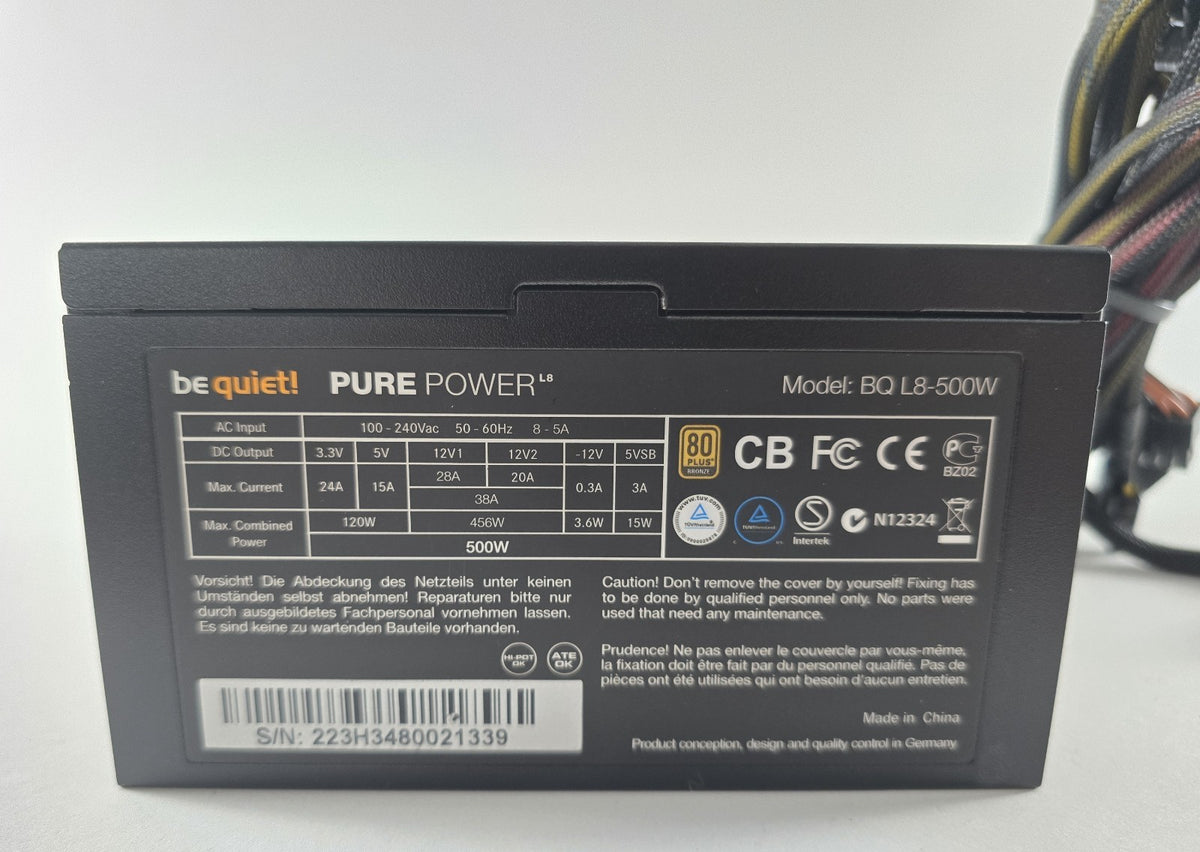 be quiet! Pure Power L8 500W 80 PLUS Bronze ATX 2x 6+2 PCIe #NT57