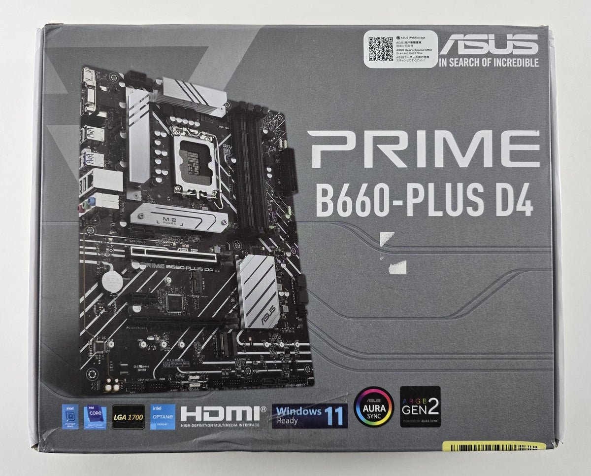 ASUS PRIME B660-PLUS D4 Mainboard Intel B660 1700 ATX teildefekt RAM #N4