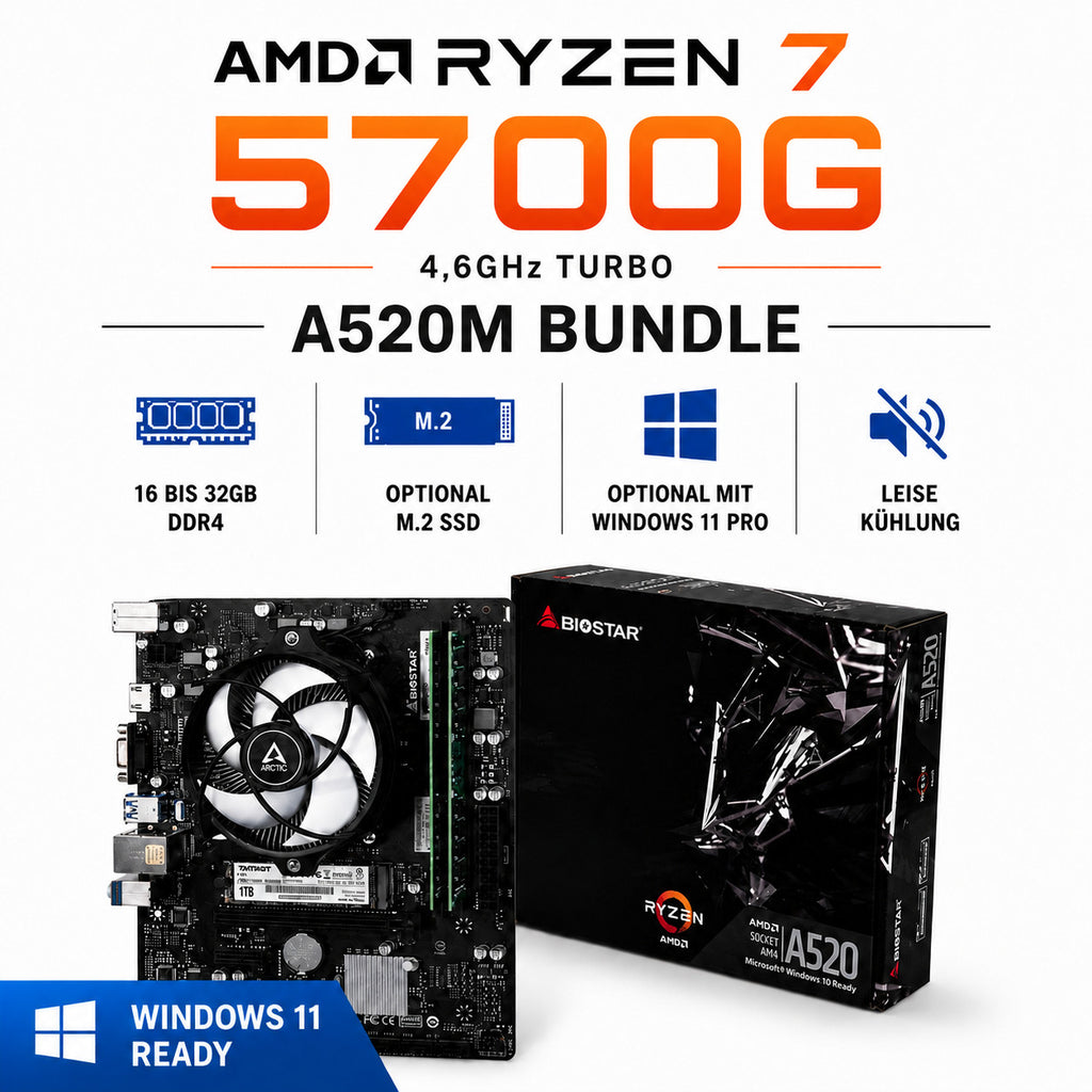 AMD Ryzen 5 3600X + MSI B450M PRO-M2 MAX + 16GB DDR4 + CPU Kühler #Z125