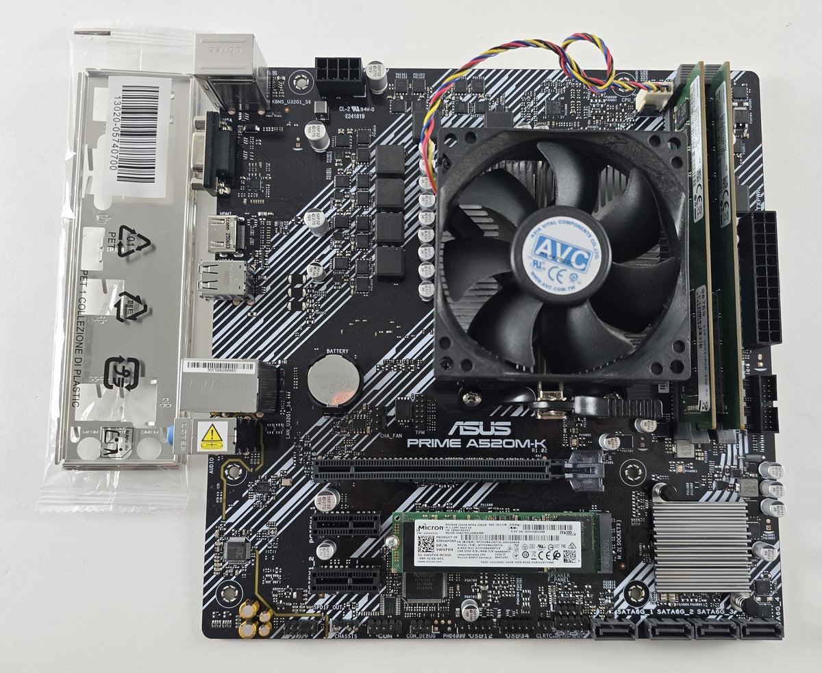 Aufrüstset AMD Ryzen 5 3400G ASUS PRIME A520M-K 16GB DDR4 256GB NVMe #N6