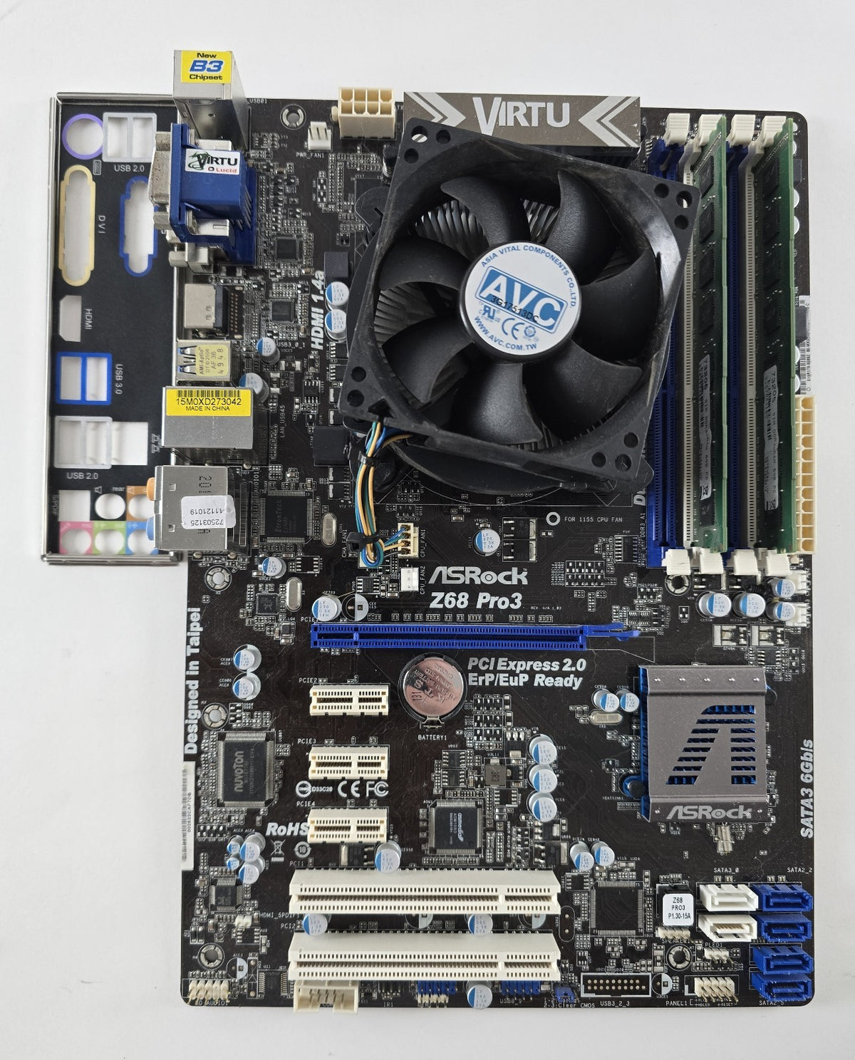 ASRock Z68 Pro3 + Intel i7-2600K + 16GB DDR3 Aufrüstset LGA1155 #Z209