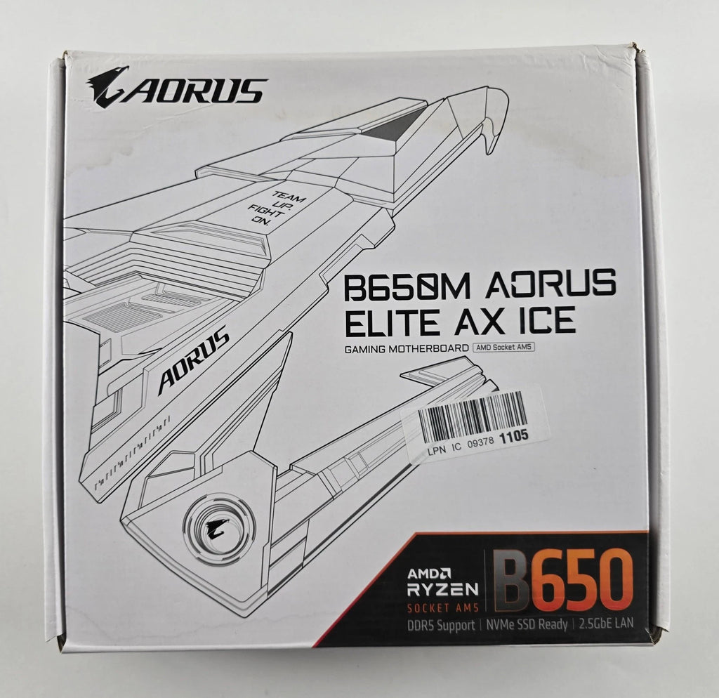 Gigabyte Aorus B650M Elite AX ICE AM5 DDR5 Mainboard M-ATX Weiß Nvme – SKU MB12