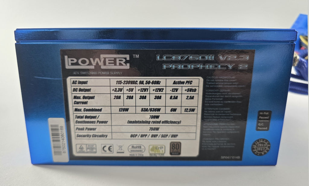 LC-Power LC8750II V2.3 Prophecy 2 700W ATX Netzteil teilmodular #NT65