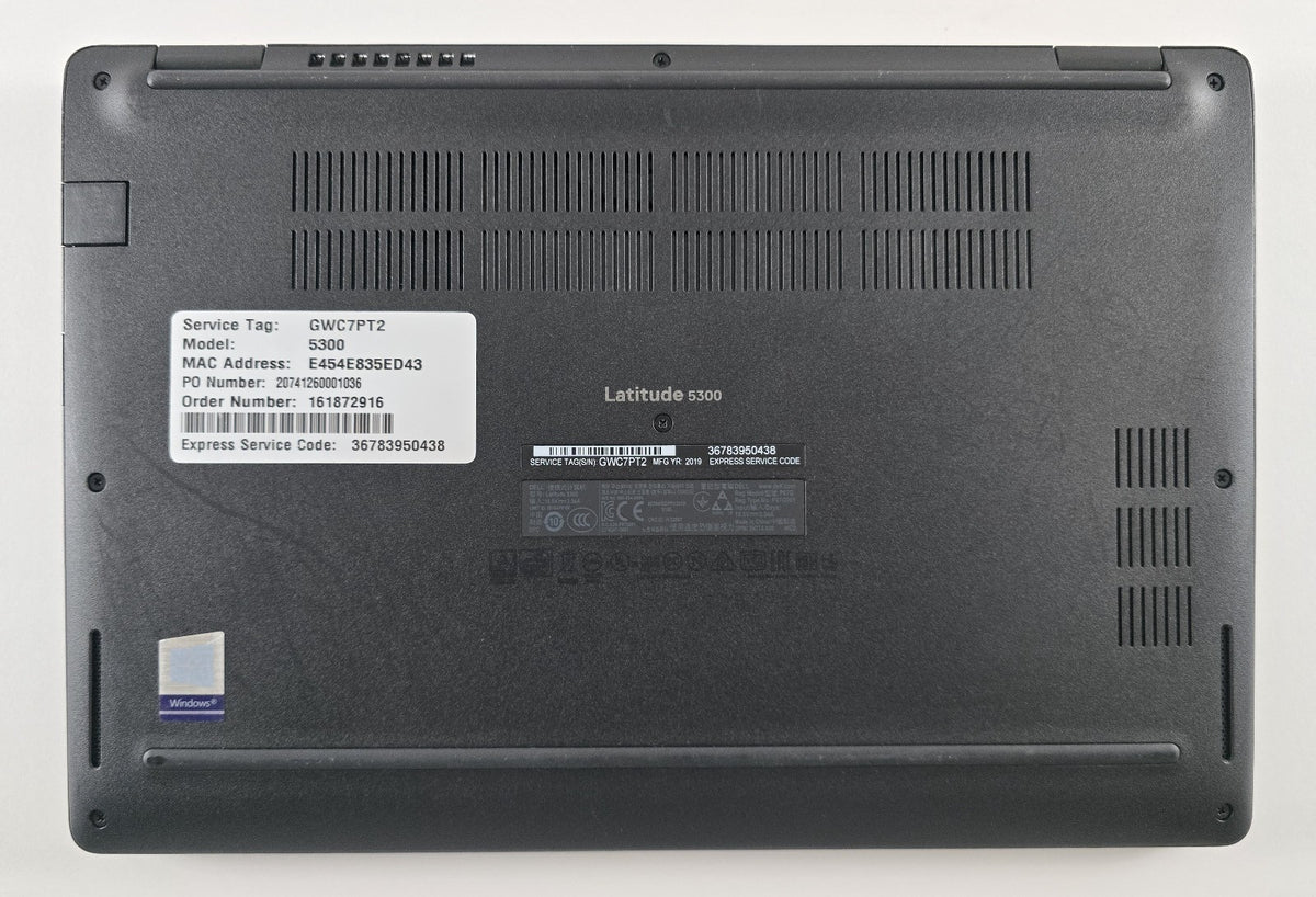 Dell Latitude 5300 i5-8365U 16GB 256GB SSD 13,3" 1366x768 Win 11 Pro #L140