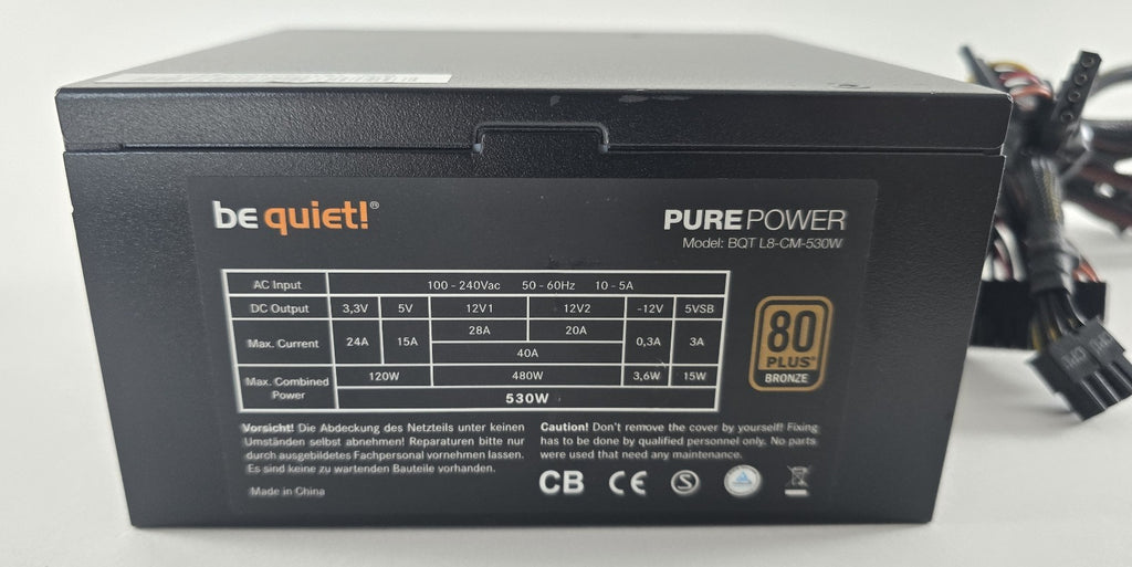 be quiet! Pure Power L8-CM-530W 530W 80+ Bronze ATX teilmodular #N20