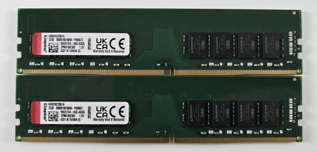 Kingston ValueRAM 32GB Kit 2x16GB DDR4-3200 CL22 KVR32N22D8/16 #R28