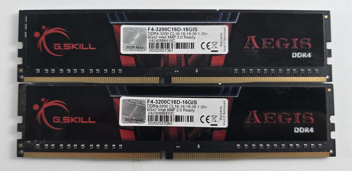 G.Skill Aegis 16GB (2x8GB) DDR4-3200 CL16 DIMM F4-3200C16D-16GIS RAM #R18