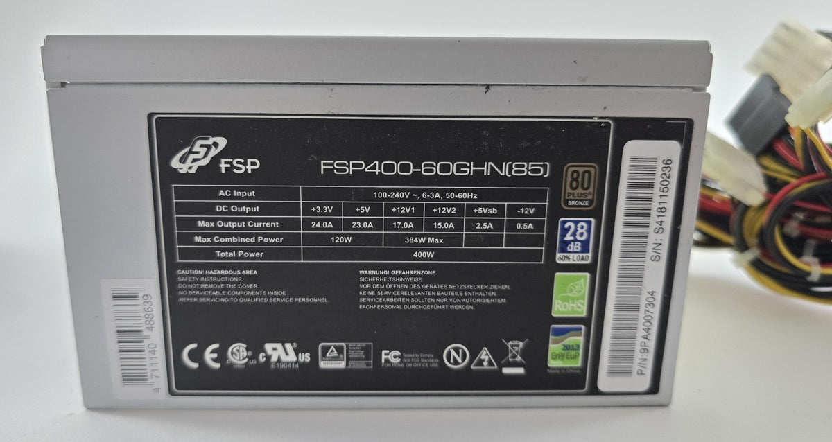 FSP FSP400-60GHN(85) 400W 80 PLUS Bronze ATX Netzteil 6-Pin PCIe #NT52